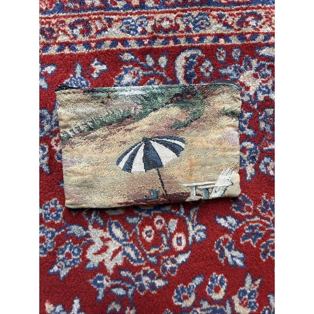 Tapestry Zip Cosmetic Make Up Bag Travel Beach Print